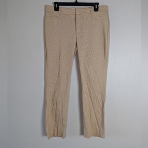 8 Banana Republic Tan Micro Square Print Sloan Crop Pants
